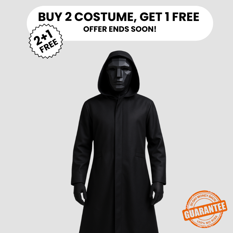 Halloween Front Man Costume (Mask & Suit Set)